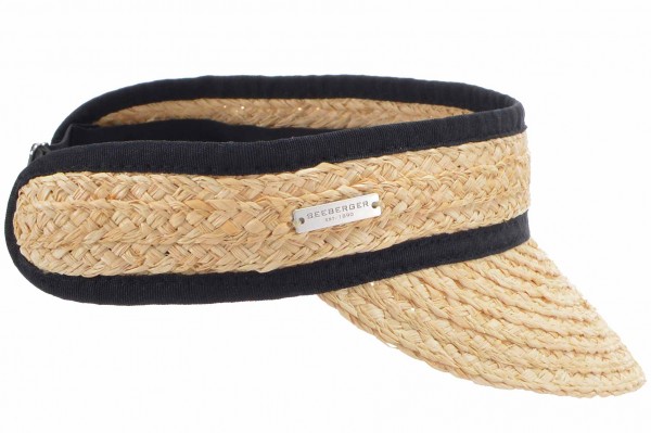 raffia straw visor with contrast detail 54939-0raffia straw visor with contrast detail 54939-0 aaa