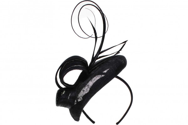 Sinamay Haarreif mit Federkielen 55357-0Sinamay Haarreif mit Federkielen 55357-0 schwarz Orig aaa