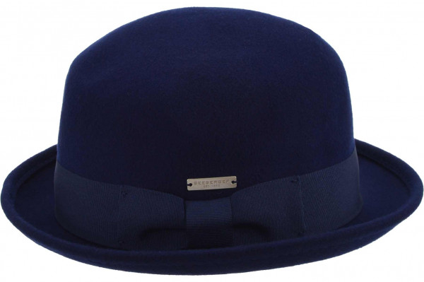 Wollfilz Melone mit Ripsband Garnitur 70541-0Wollfilz Melone mit Ripsband Garnitur 70541-0 marine M aaa