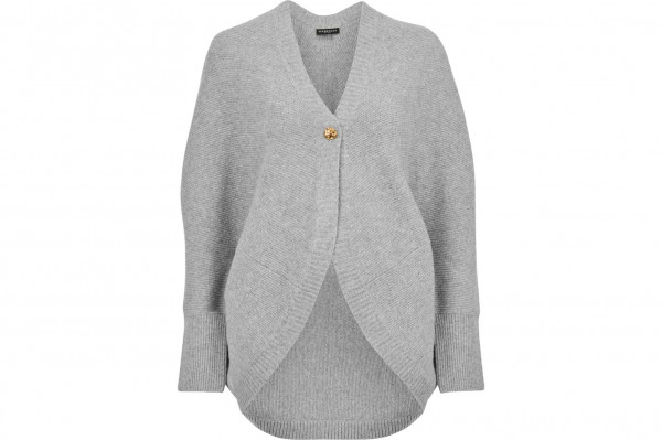 Cashmere Bolero mit besonderem Knopf 19923-0Cashmere Bolero mit besonderem Knopf 19923-0 rauchgrau M aaa