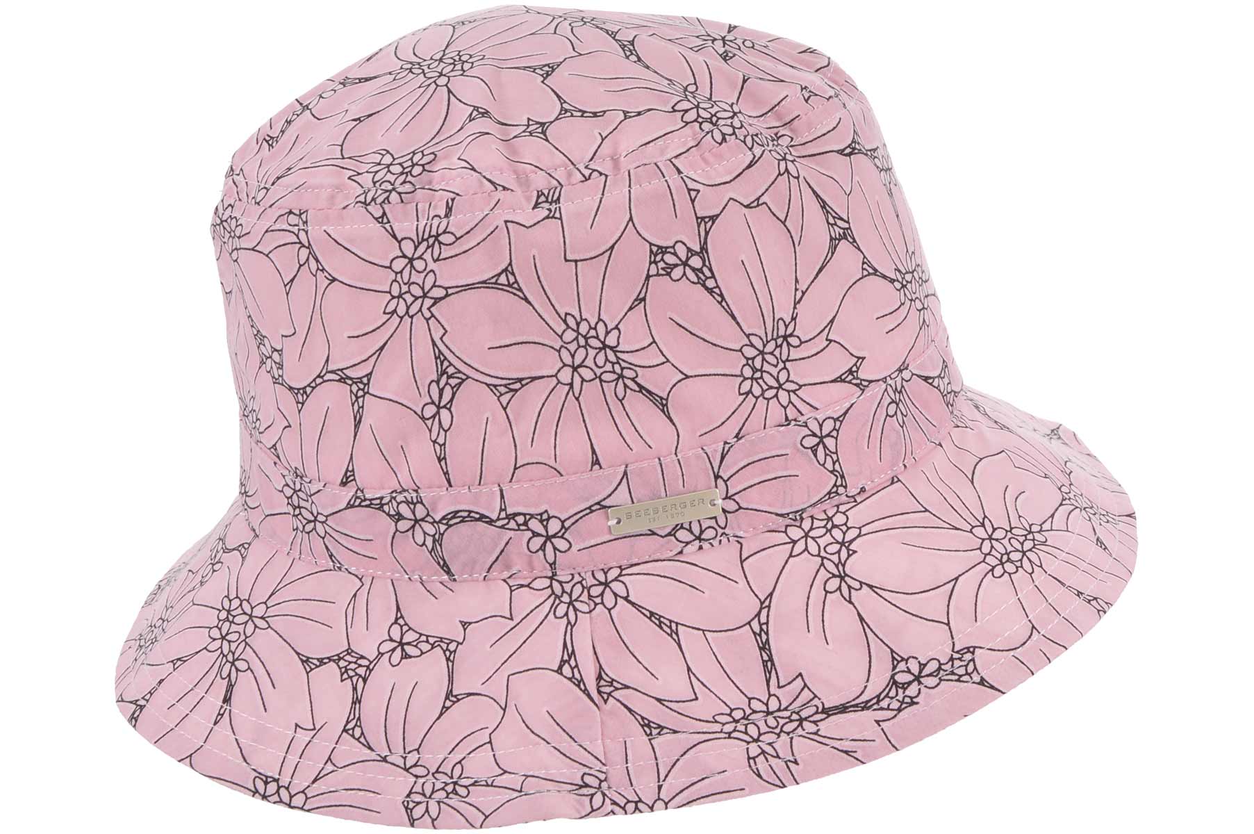 SEEBERGER Damen Stoff Cap SEEBERGER bei HATS online »Baumwollmix Blumendruck Fischerhut mit 55205-0« kaufen