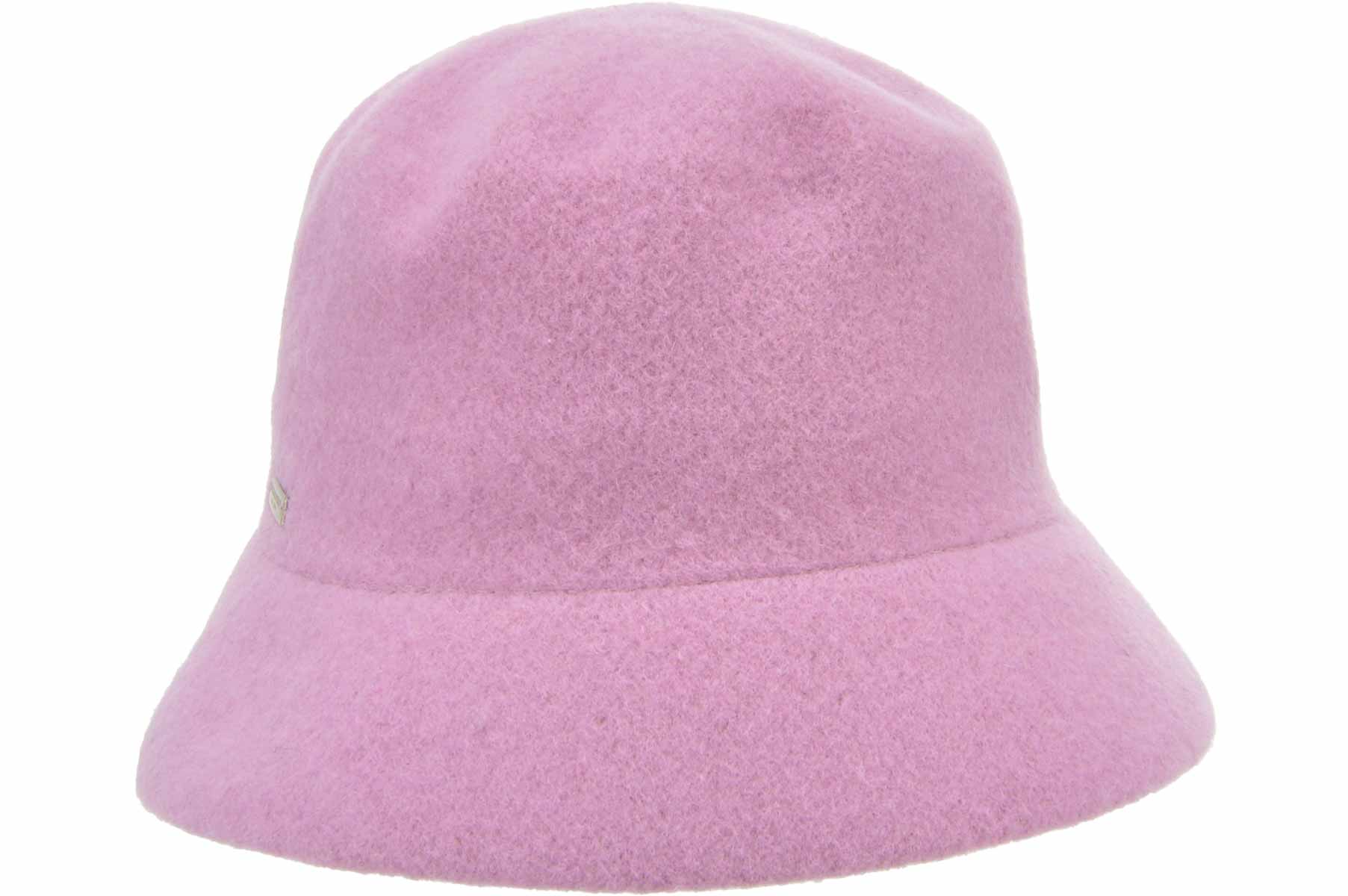 Seeberger Boiled Wool Slouchy Single Pleat Hat With Fur Ink Blue 68