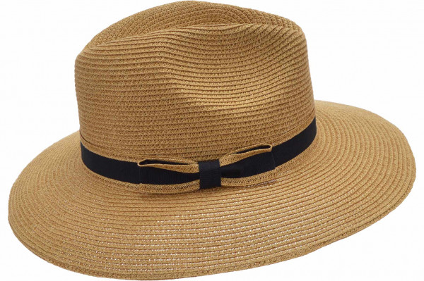 Papierborte Fedora mit schwarzem Garniturband 55618-0Papierborte Fedora mit schwarzem Garniturband 55618-0 aaa