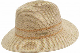 Papierborte Fedora mit Raffiadetail 55572-0