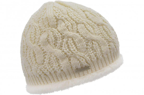 Strickmütze mit Kunstfell Futter und Zopfmuster 19617-3Strickmütze mit Kunstfell Futter und Zopfmuster 19617-3 aaa