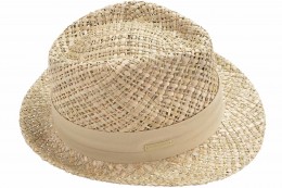 Seegras Trilby mit besonderem Muster 55235-0