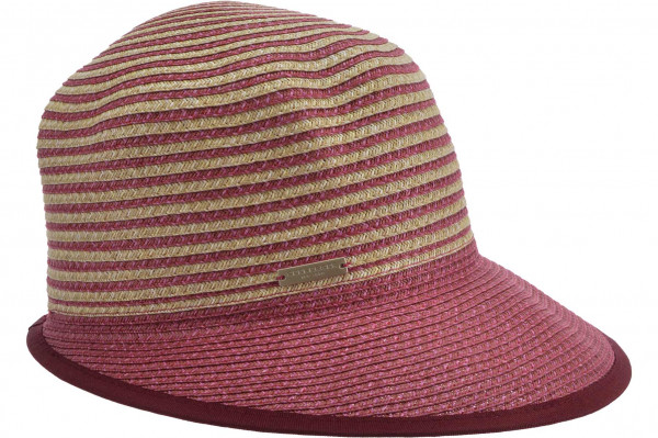 paperbraid cap with ringel stripes 55535-0paperbraid cap with ringel stripes 55535-0 cassis/linen L aaa