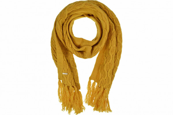 Strickschal mit Fransen 180x30cm in Zopfmuster 19622-0Strickschal mit Fransen 180x30cm in Zopfmuster 19622-0 bronze Orig aaa