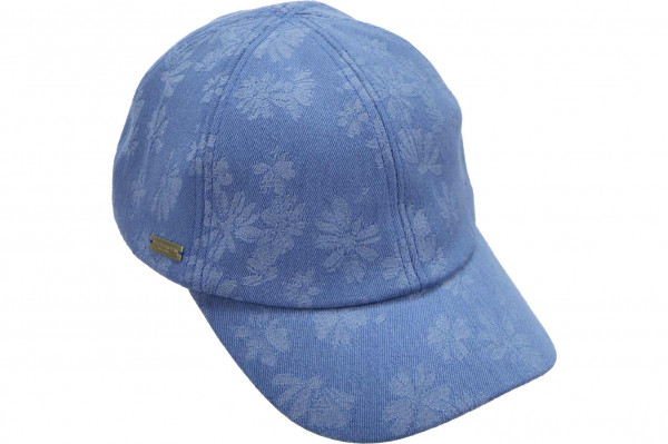 Jeansstoff Baseballcap mit Blumenmuster 55756-0Jeansstoff Baseballcap mit Blumenmuster 55756-0 aaa