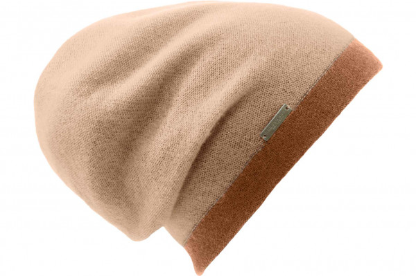 Cashmere Headsock mit farbigem Rand 19607-0Cashmere Headsock mit farbigem Rand 19607-0 sand/muskat Orig aaa