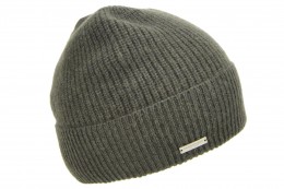 Cashmere Beanie mit Aufschlag in Rippen-Muster 18300-2