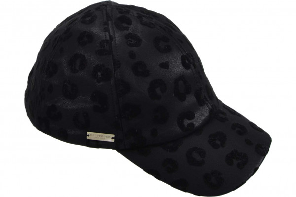 Kunstleder Baseballcap mit Tüllüberzug 19902-0Kunstleder Baseballcap mit Tüllüberzug 19902-0 schwarz/schwarz L aaa