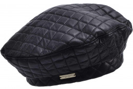 Leder Baskenmütze gesteppt 19882-0