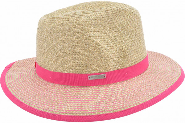 paper braid fedora with contrast stitch 55415-0paper braid fedora with contrast stitch 55415-0 aaa