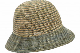 Raffiastroh Glocke mit Streifenmuster 55340-0