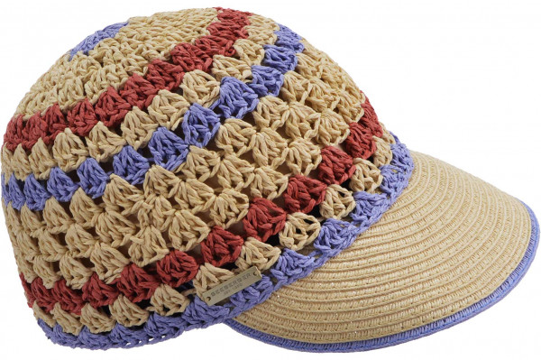 paper crochet cap with stripe design 55593-0paper crochet cap with stripe design 55593-0 aaa