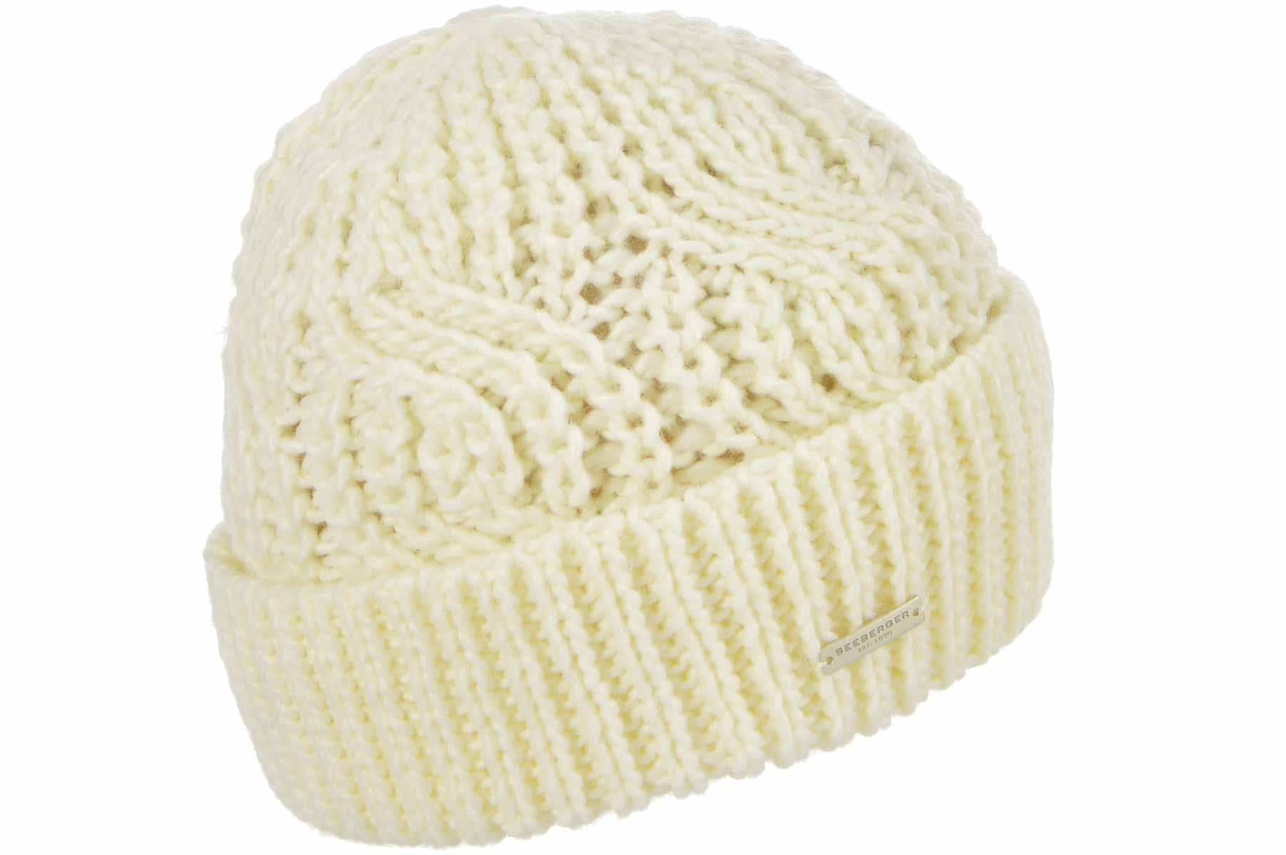 women knit headwear »turn-up beanie 