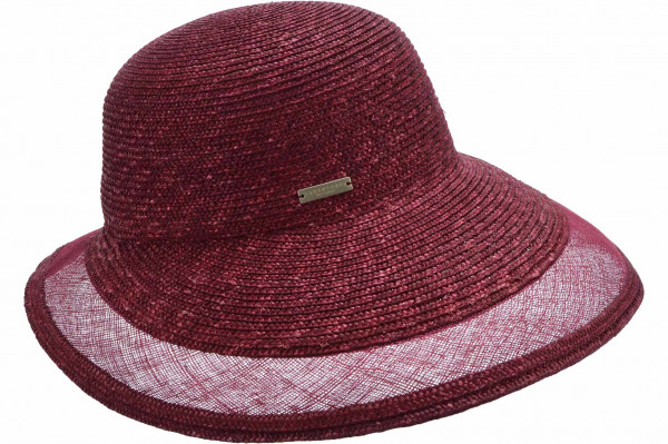 Strohborte Glocke mit Sinamayrand 55712-0Strohborte Glocke mit Sinamayrand 55712-0 burgund Orig aaa