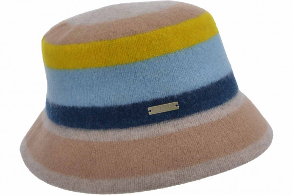 boiled wool bucket hat with stripes 19852-0boiled wool bucket hat with stripes 19852-0 aaa