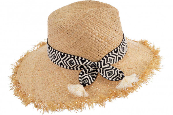 Raffia Fedora mit Ethno-Band 55460-0Raffia Fedora mit Ethno-Band 55460-0 aaa