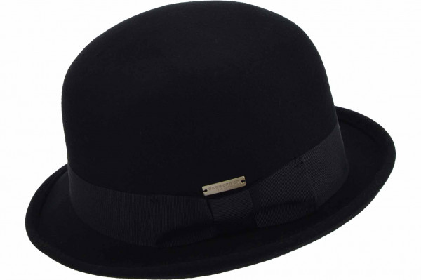 woolfelt bowler with ribbon trimming 70541-0woolfelt bowler with ribbon trimming 70541-0 aaa