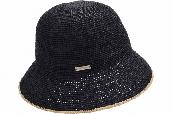 Raffiastroh Glocke 55350-0Raffiastroh Glocke 55350-0 schwarz/leinen Orig aaa