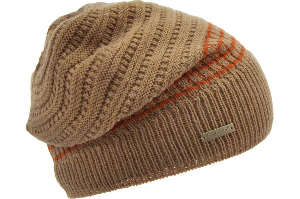 Strick Headsock mit Streifen Design19631 -0Strick Headsock mit Streifen Design19631 -0 camel/coralle Orig aaa