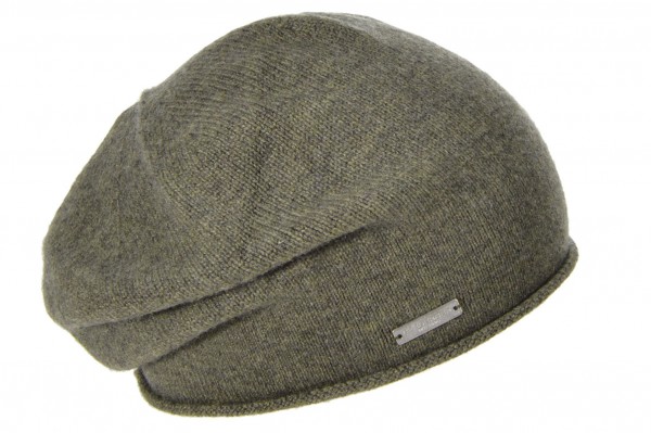 cashmere beret with roll edge 17702-0cashmere beret with roll edge 17702-0 khaki Orig aaa