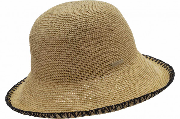 feine Papierstroh Glocke mit Kontrastkante 55589-1feine Papierstroh Glocke mit Kontrastkante 55589-1 aaa