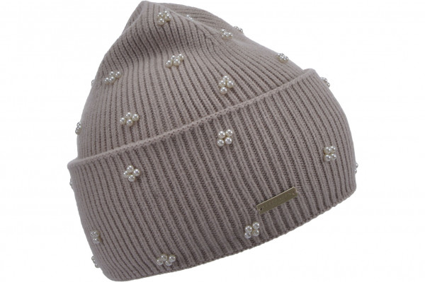 knit beanie with turn upand pearl embellishment 19701-0knit beanie with turn upand pearl embellishment 19701-0 aaa
