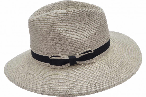 Papierborte Fedora mit schwarzem Garniturband 55618-0Papierborte Fedora mit schwarzem Garniturband 55618-0 aaa