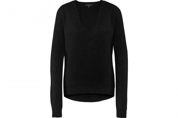 cashmere sweater with V-neck with delicate sequins 19605-0cashmere sweater with V-neck with delicate sequins 19605-0 black L aaa