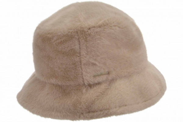 fake fur bucket hat with earflaps 19742-0fake fur bucket hat with earflaps 19742-0 camel L aaa