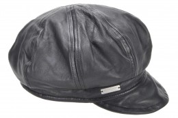 Leder Ballonmütze 18331-0