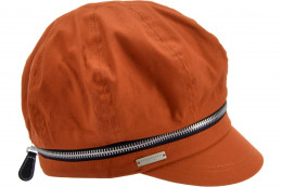 Baumwollstoff Ballonmütze mit Reißverschluss 55304-0