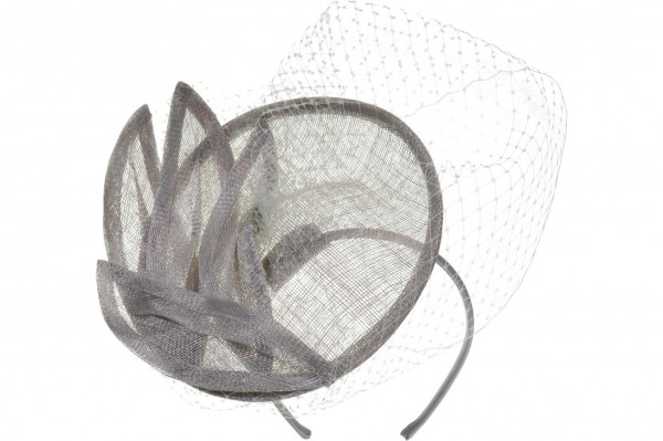 Sinamay Haarreif mit Schleier 55240-0Sinamay Haarreif mit Schleier 55240-0 aaa